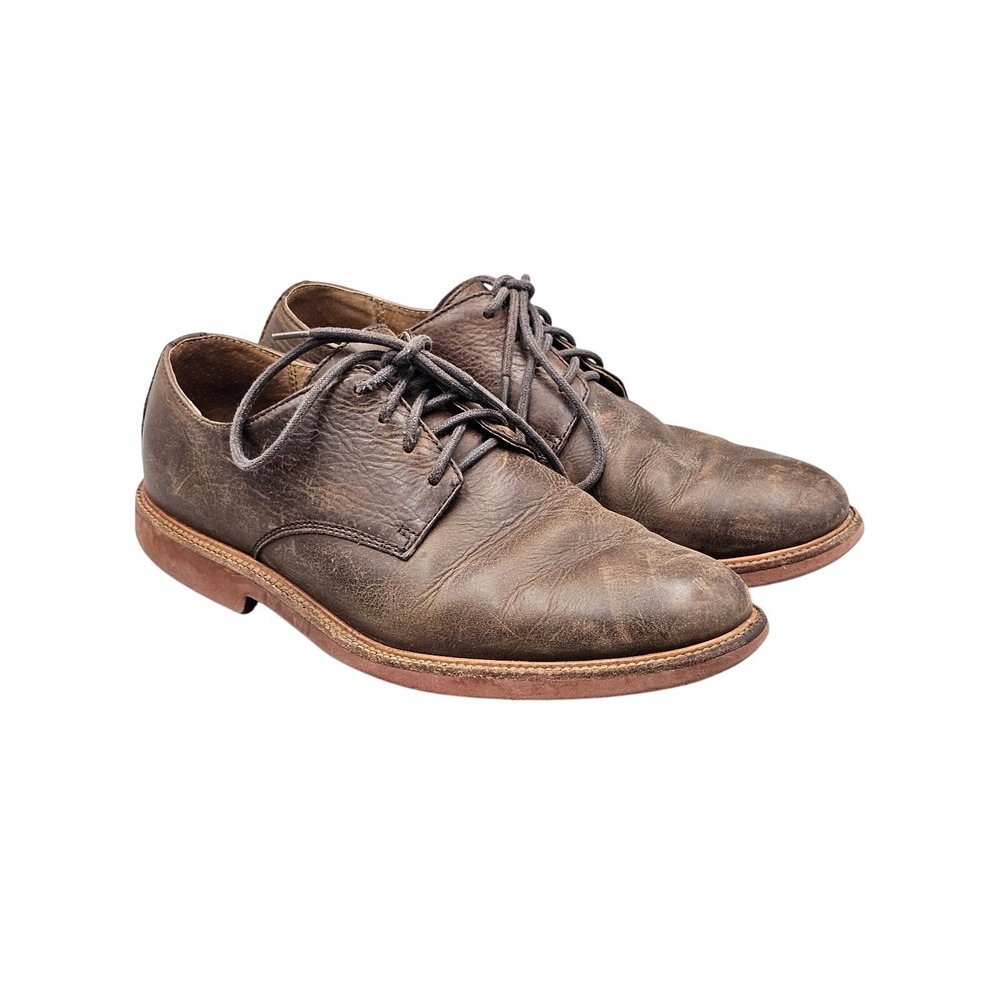Ralph Lauren Men's Size 7.5 Torrington Brown Leather Red Sole Oxfords Shoes READ